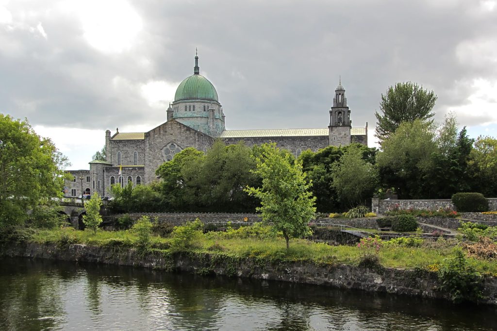 The River Corrib flowing past Galway Cathedral